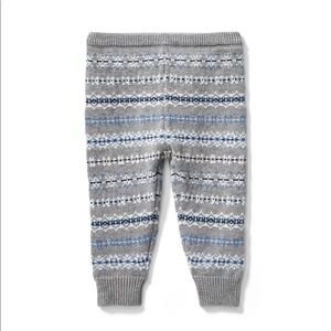 Janie and Jack Fair Isle Sweater Pant, 3-6M - NWT -